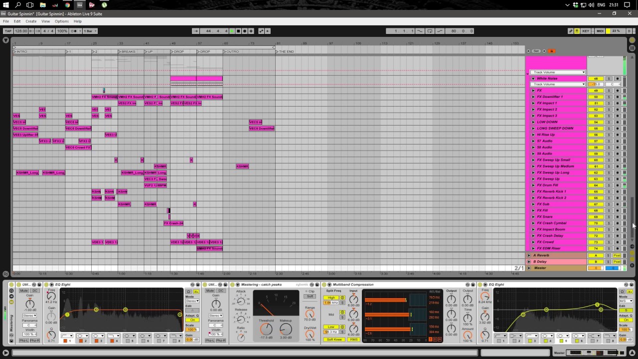 Ableton Live 9.5 Template - Guitar Spinnnin [Electro House]