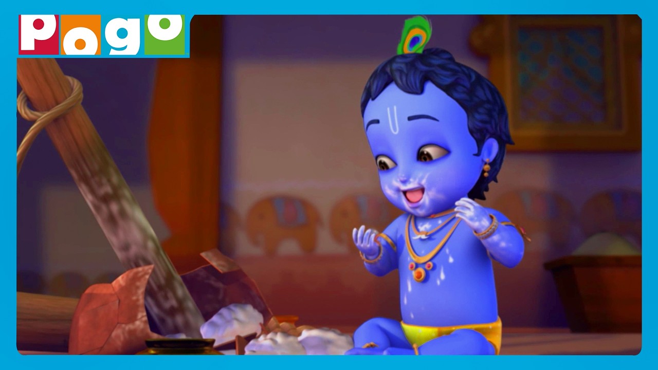 Makhan Ka Mega Mystery!🍯😳| Little Krishna🪈| Hindi Cartoon Stories🤩| @Pogo