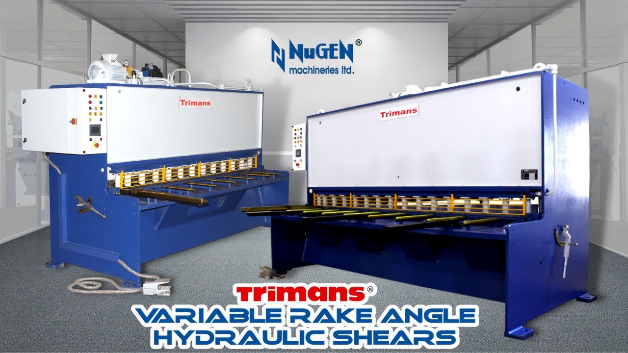 Trimans Variable Rake Angle NC Hydraulic Shears | NuGEN Machineries Ltd. |  Ultra Precision
