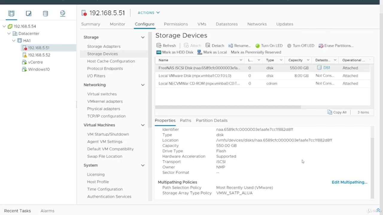 VMware vSphere 7 Foundations 3.3 - vSphere 7 Storage - vSphere Storage Multipathing