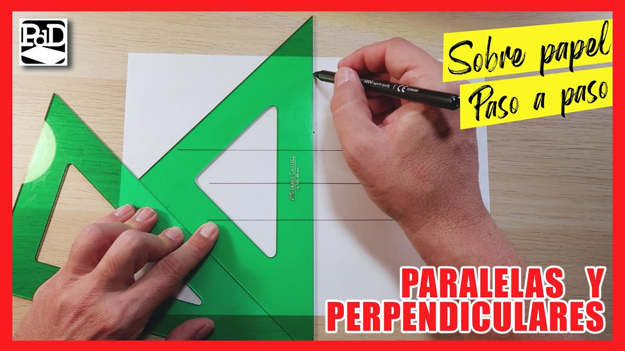 Como Dibujar Paralelas y Perpendiculares con Escuadra y Cartabón (Dibujo Técnico).