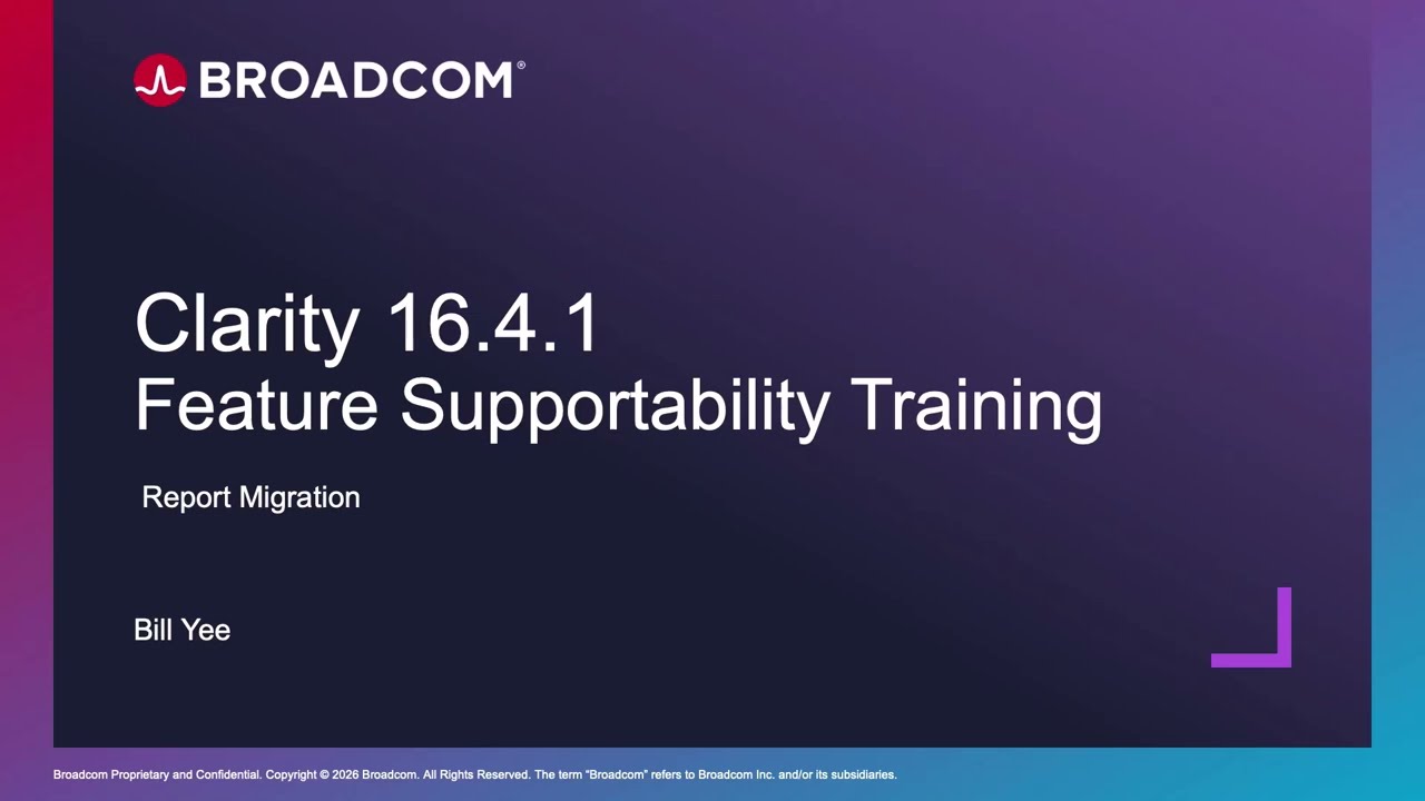 Clarity 16.4.1 - Reporting Migration Enhancements