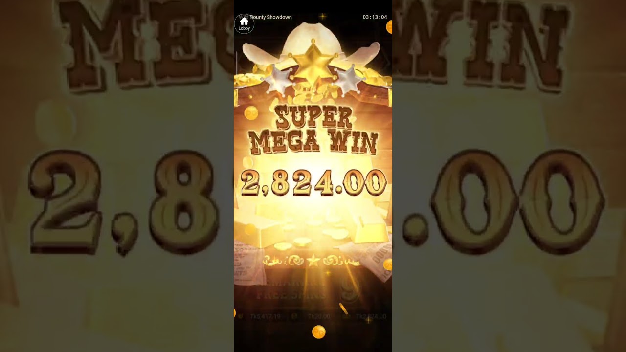 Wild bounty showdown | PG gameing | 400tk to 22,000tk money wining moment | casino gameplay 
