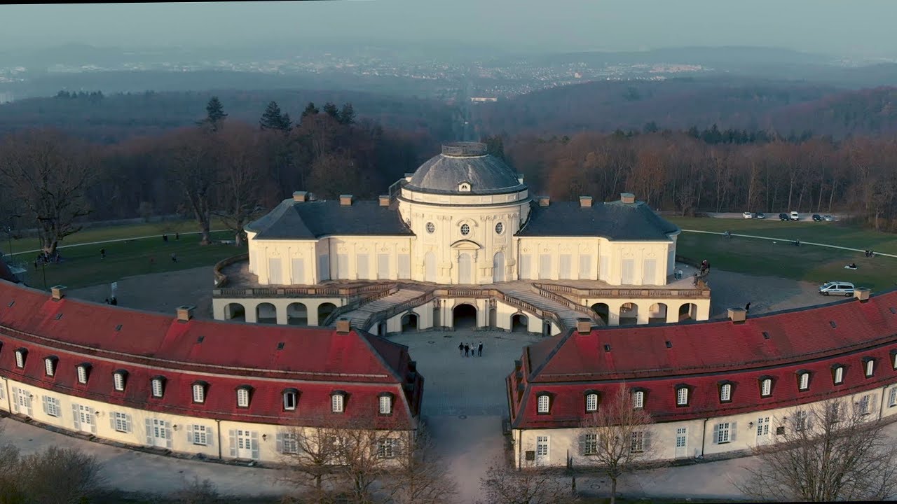 Cinematic Drone Shots of the Solitude Palace in Stuttgart, Gemany