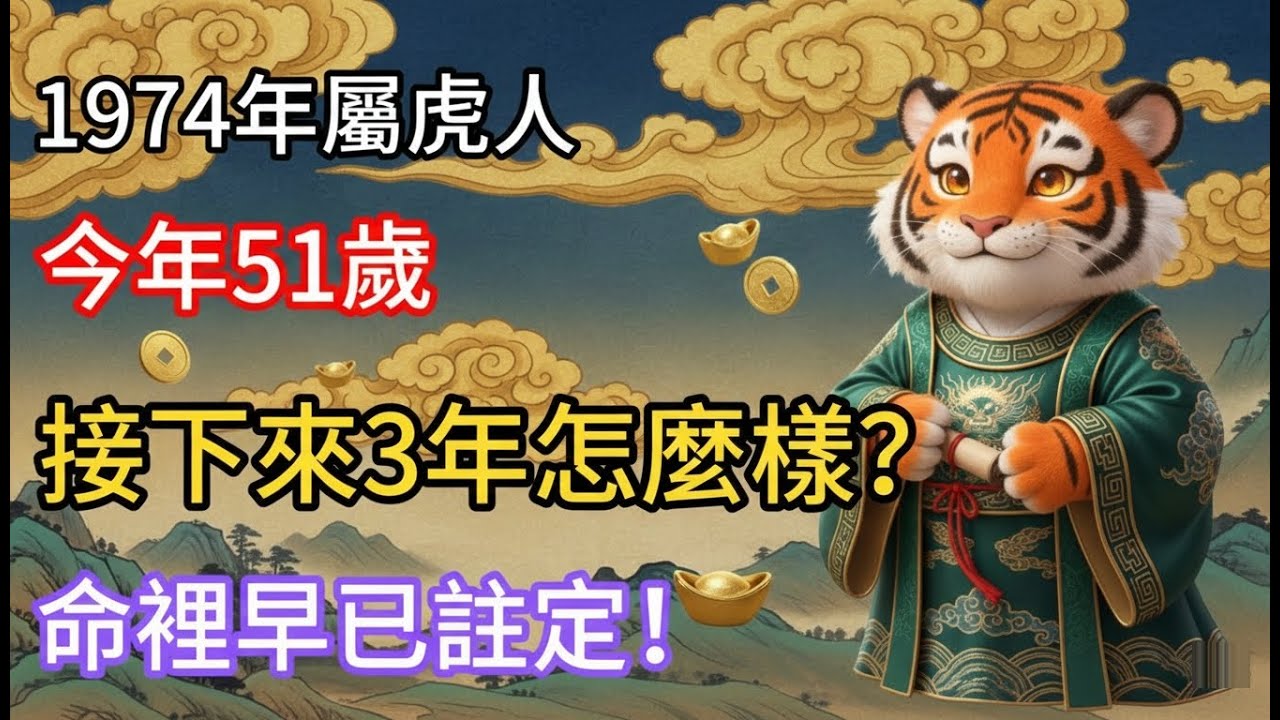 1974年屬虎人，今年51歲，接下來3年怎麼樣？命裡早已註定！ #屬虎 #1974屬虎  #屬虎運勢 #命理   #財運 #轉運 #45歲 #風水#2025年生肖虎運勢 #2025年生肖虎運程