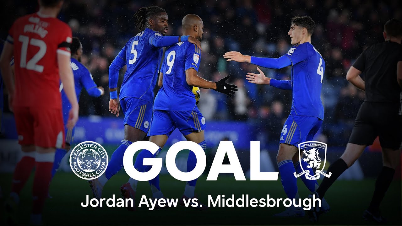ГОЛ | Джордан Айю | «Лестер Сити» — «Мидлсбро» 1:1 | Sky Bet Championship 2025/26
