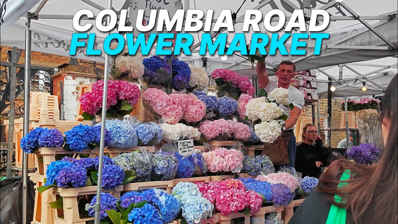 London’s Most Beautiful Market 🌸🌿 Flowers, Plants, Cafés and Vibes | Columbia Road Flower Market 4K