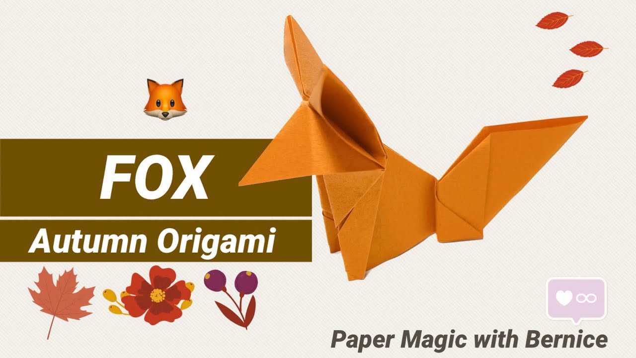 How to make a Origami Fox | Lets make a cute paper fox | Paper fox tutorial