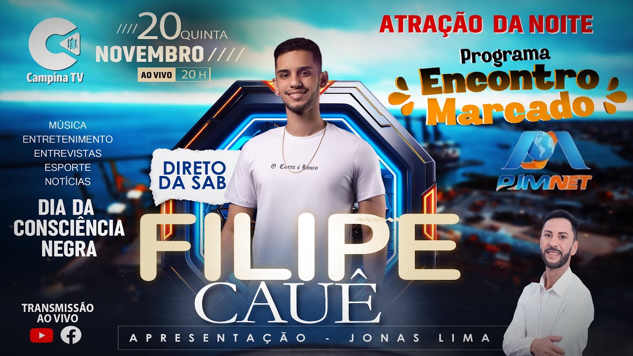PROGRAMA ENCONTRO MARCADO | FILIPE CAUÊ | ESTREIA | AO VIVO | 20/11/2025