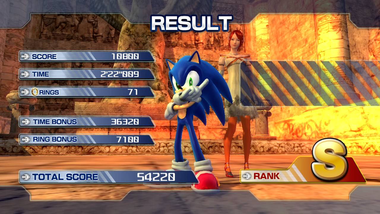 Sonic the Hedgehog (PS3) Sonic All Acts Hard S Rank