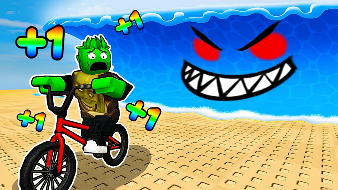 Diventa più VELOCE ogni SECONDO per SCAPPARE dallo TSUNAMI con la BICI su Roblox! 🌊🚲