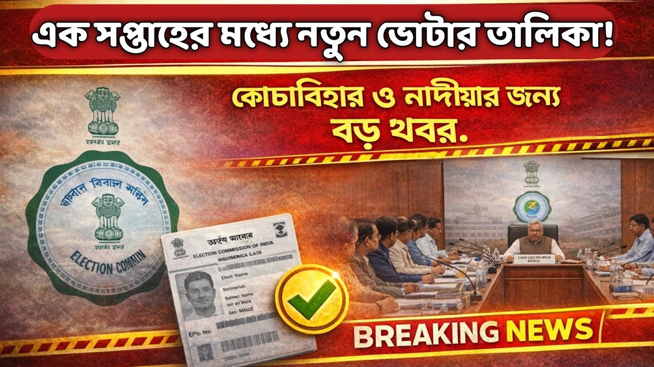 এক সপ্তাহের মধ্যে সম্পূরক ভোটার তালিকা! কোচবিহার ও নদীয়ার জন্য বিশেষ আপডেট।