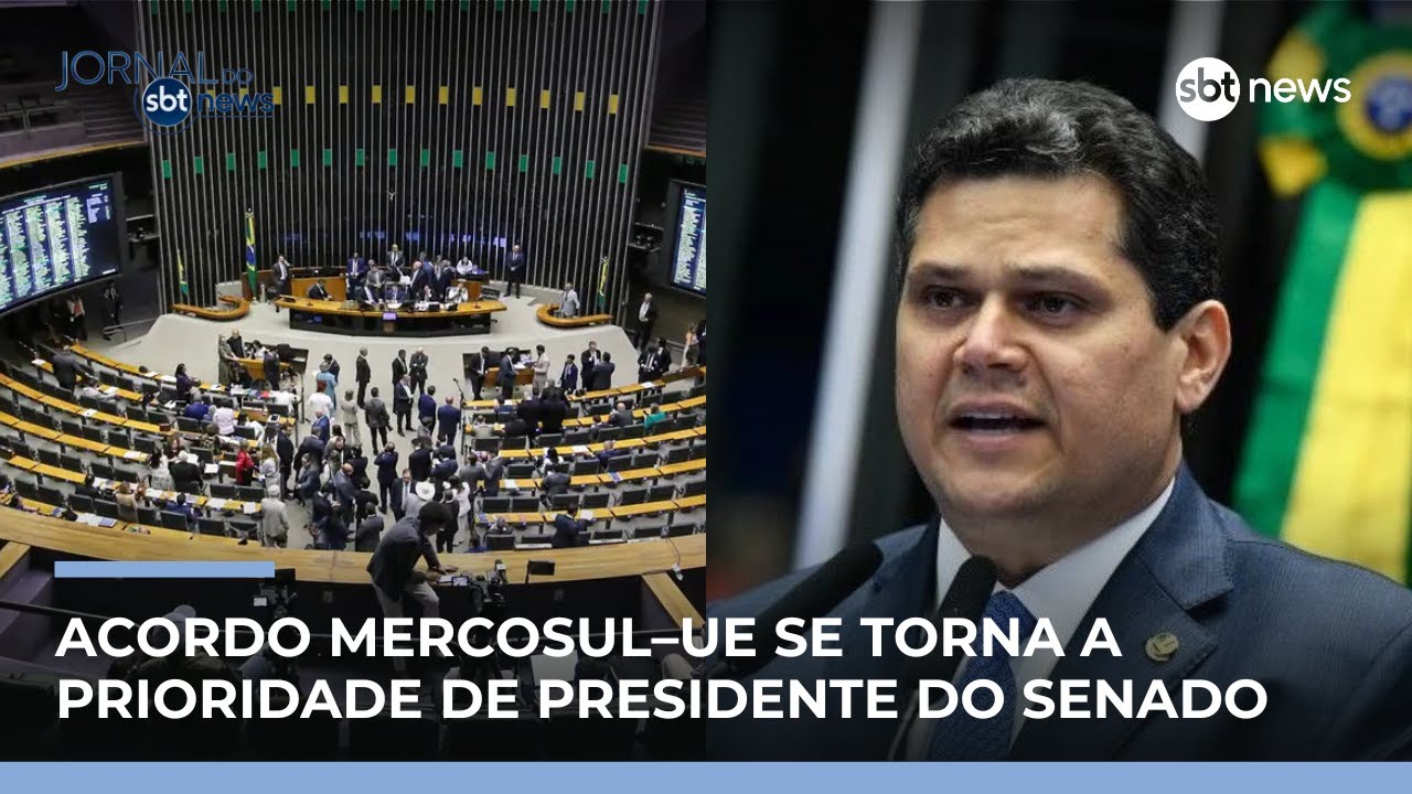 Alcolumbre prioriza acordo Mercosul-UE e articula visita ao Parlamento Europeu | #JornaldoSBTNews
