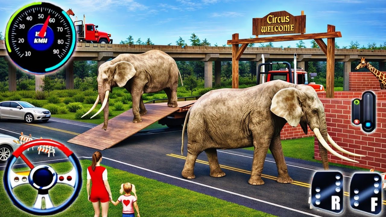Real Animal Cargo Truck Game 🚚🐘 | Elephant Transport Mission Gameplay | Android Graphics Simulator