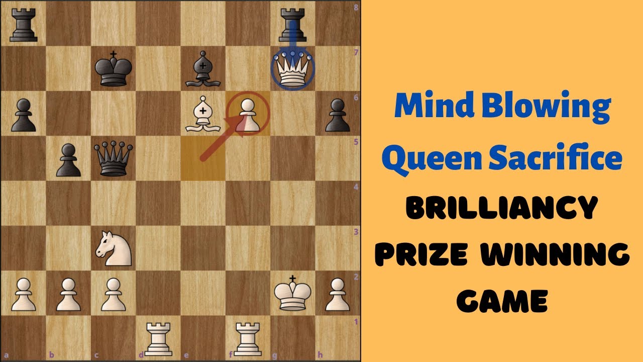 Mind Blowing Queen Sacrifice || Brilliancy Prize Winning Chess Game || Michael Stean vs Walter Brown