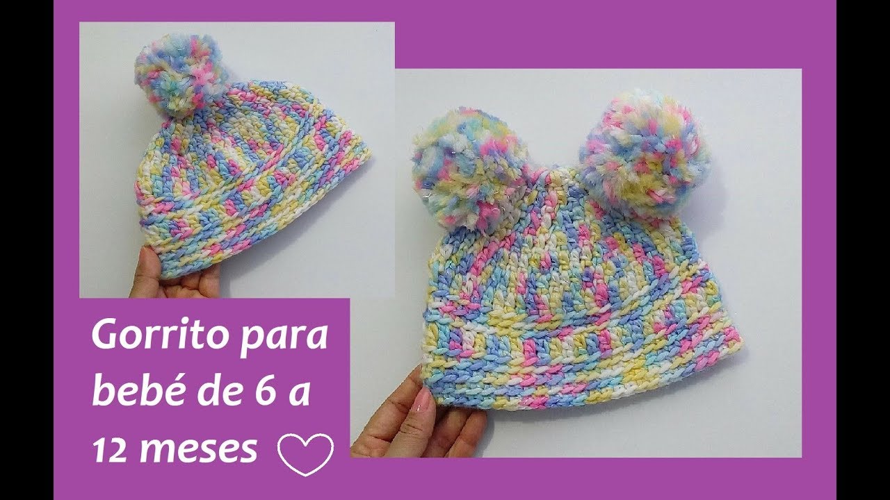 Gorrito colorín # 2 talla 6 a 12 meses