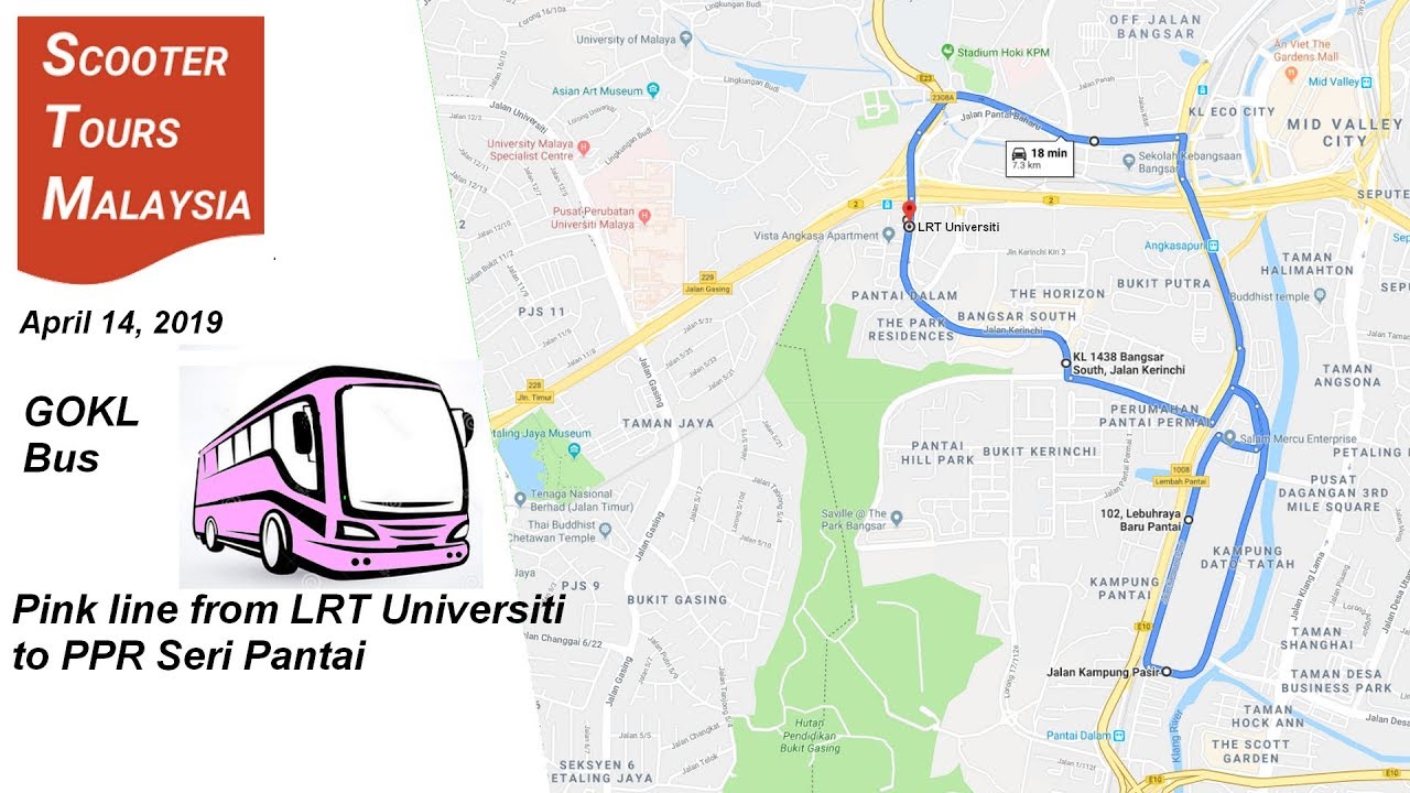 GOKL Pink Line - LRT University to PPR Seri Pantai (2.5K)