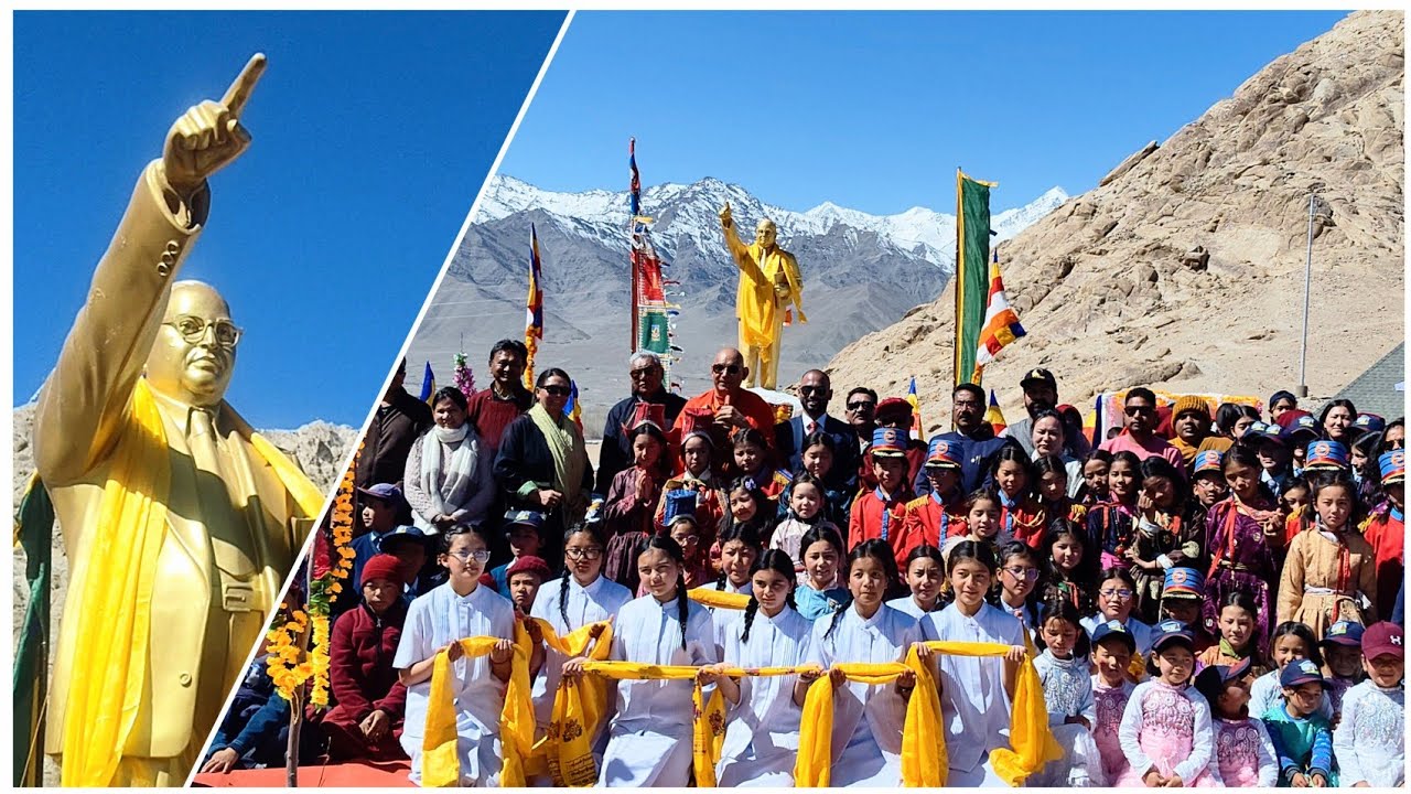 Tributes Paid to Dr. Ambedkar at Mahabodhi Buddha Park for World Peace on His 134 Birth Anniversary