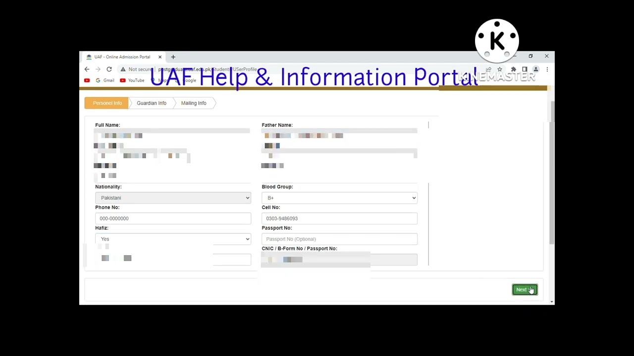 UAF Postgraduate registration process 2022-23