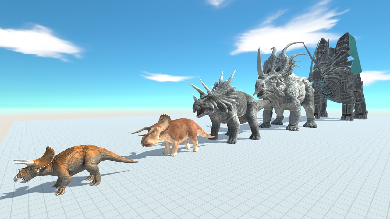 Indominus Rex Team vs Evolving Triceratops Levels | Ultimate ARBS Challenge