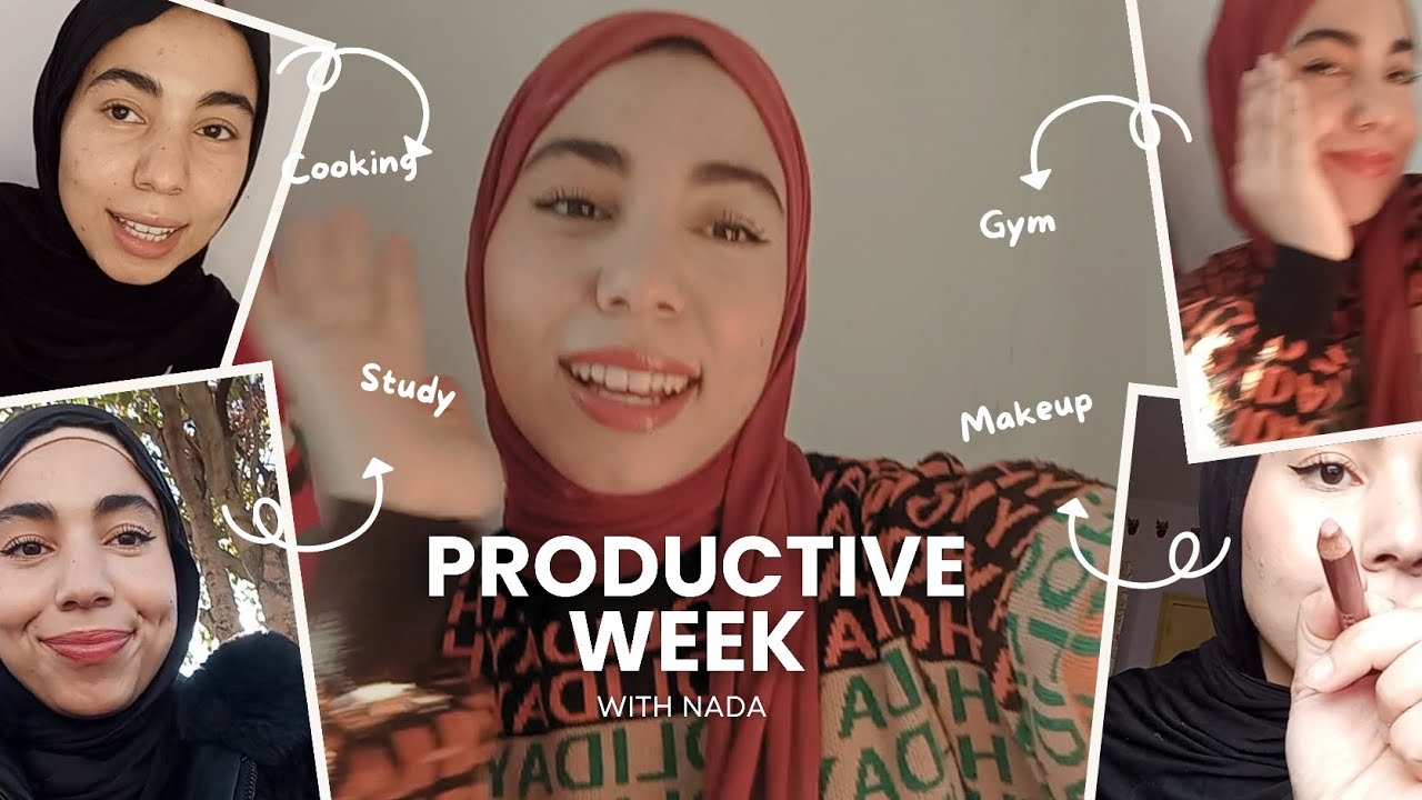فوتو أسبوع من الإنتاجية معايا في الإقامة  🇩🇿✨ دراسة 📝تنظيف 🧼 Gym 🏋️طبخ🌮