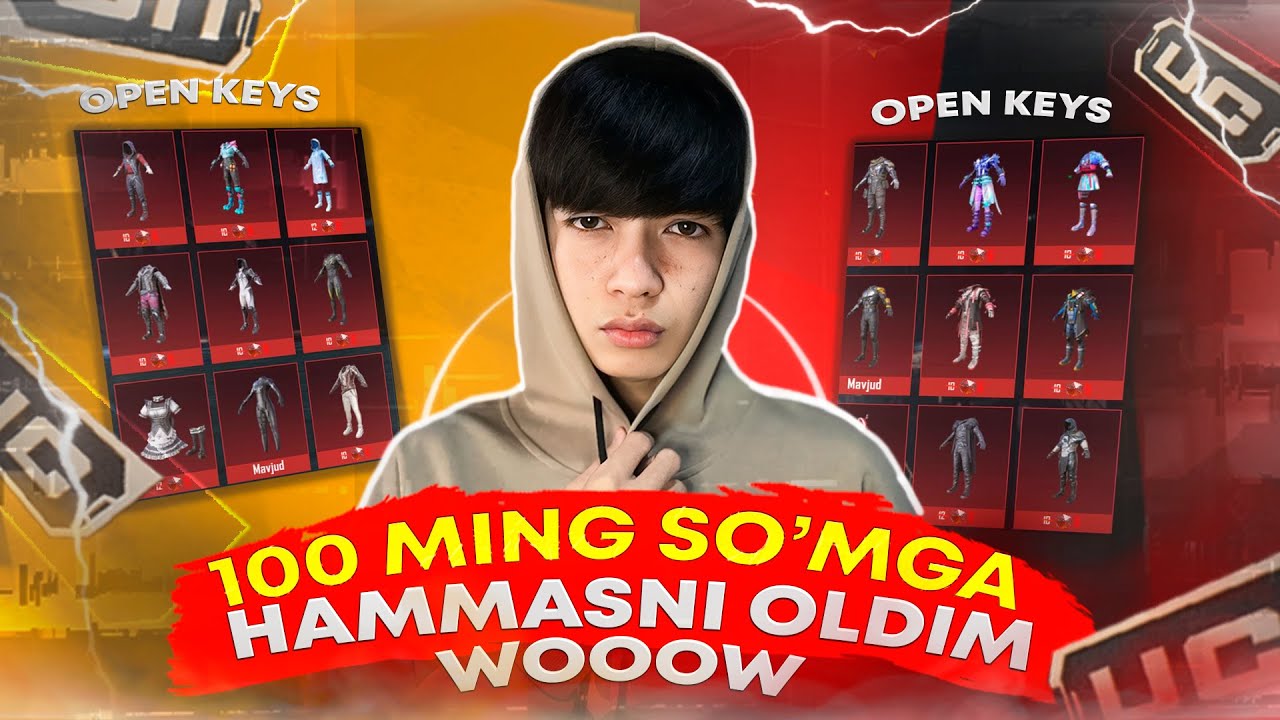 100 MIN SO’MGA 8100 UC OLDIM WOOW 😱 - MIFIK FORGE OPEN KEYS 🔥😊