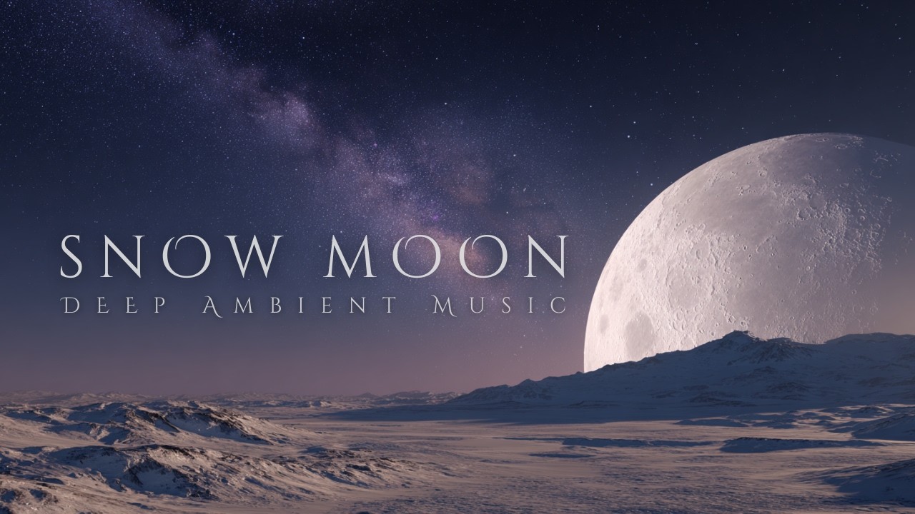 Snow Moon | Deep Ambient Music Beneath the Winter Night Sky - Beautiful Relaxing Music