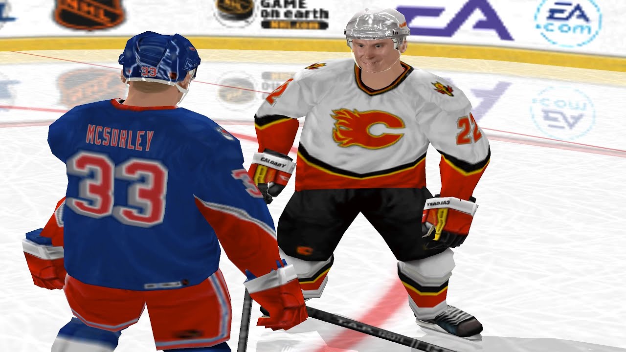 NHL 2001 |  New York Rangers - Calgary Flames | Season game 19 | Full HD PC gameplay