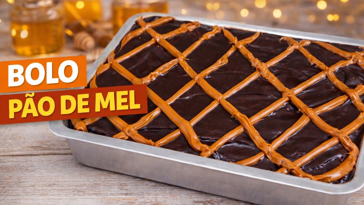 🔥 BOLO PÂO DE MEL NO LIQUIDIFICADOR fácil, fofinho e delicioso