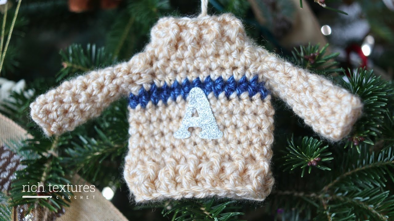 Christmas Sweater Ornament Crochet Pattern