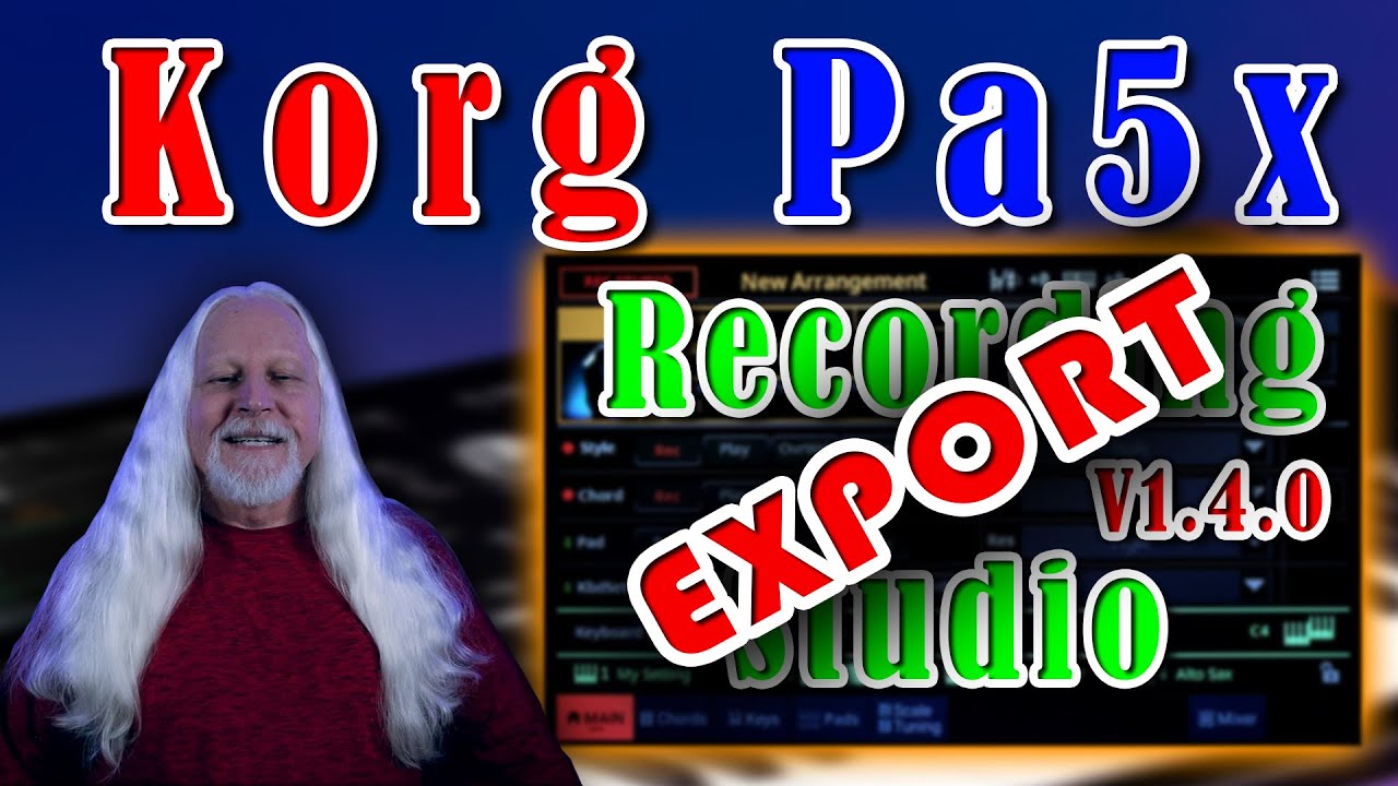 Экспорт видео со студии звукозаписи Korg Pa5x