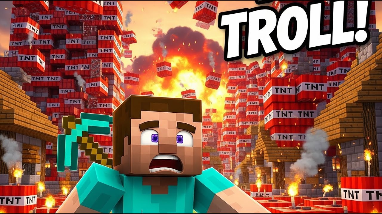 Minecraft TNT village Live #shorts #live