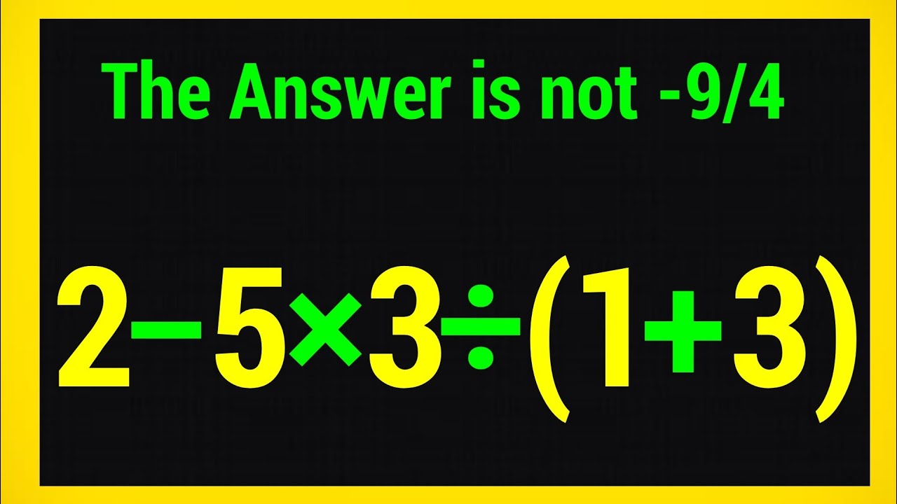 Most people Get This Simple MATH Question WRONG! 