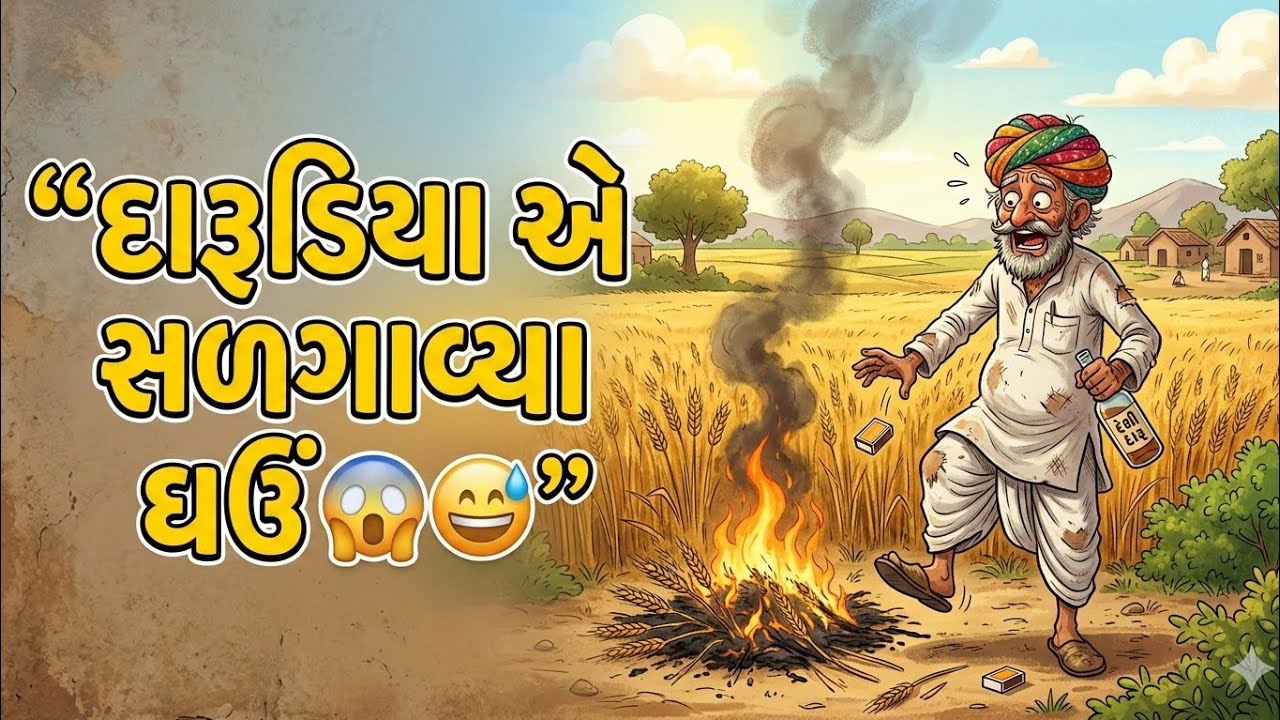 દારૂડિયા એ સળગાવ્યા ઘઉં! 😱 | Gujarati Comedy Video | એક મોટી શીખ #trending #comedy #explore #funny 
