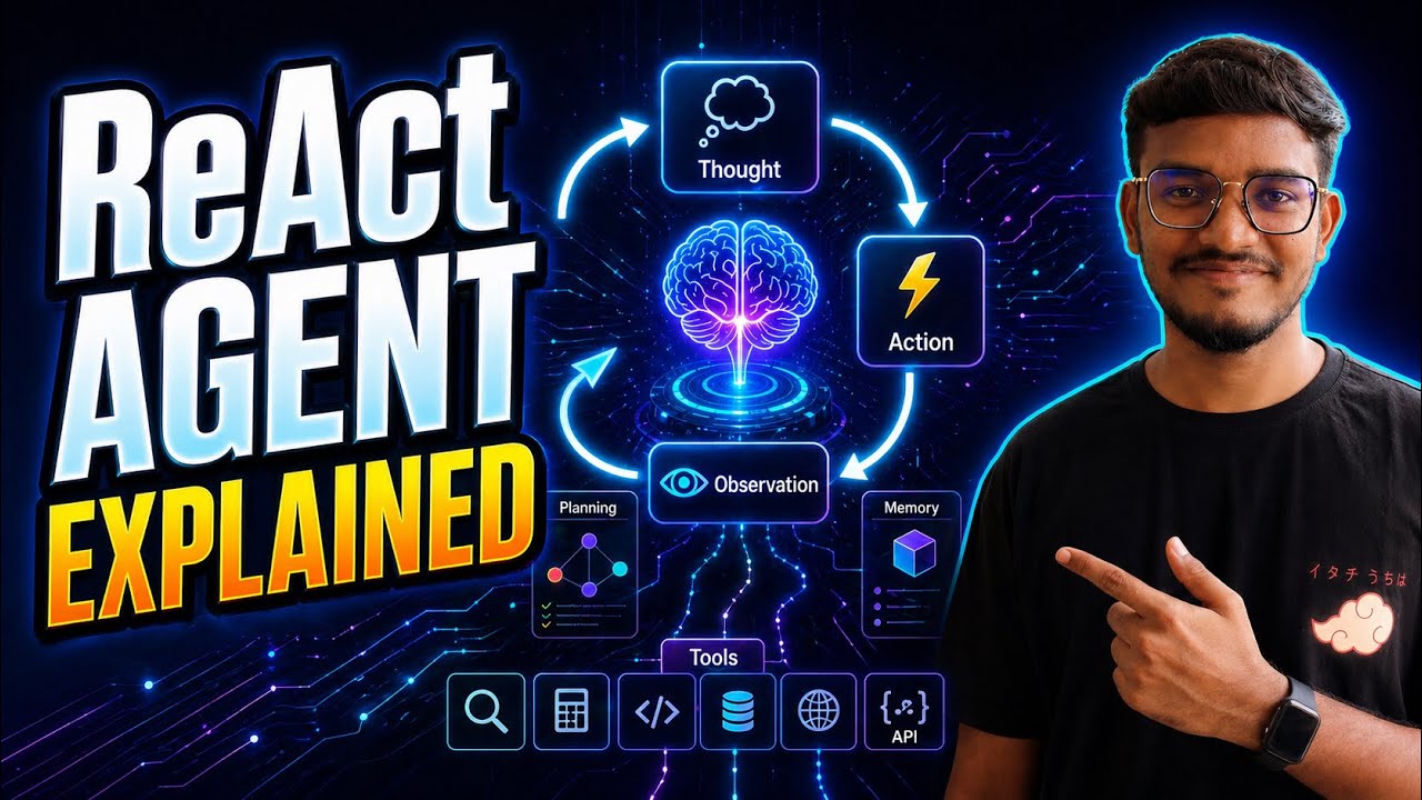 Простое объяснение работы ReAct Agent | Генеративный ИИ | ИИ-агенты