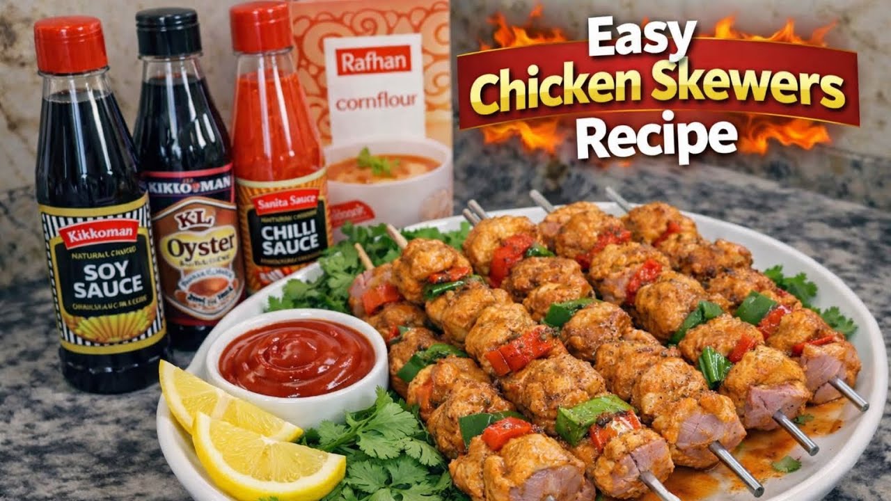Crispy Chicken Sticks Recipe | Restaurant Style Chicken Skewers | Easy & Delicious