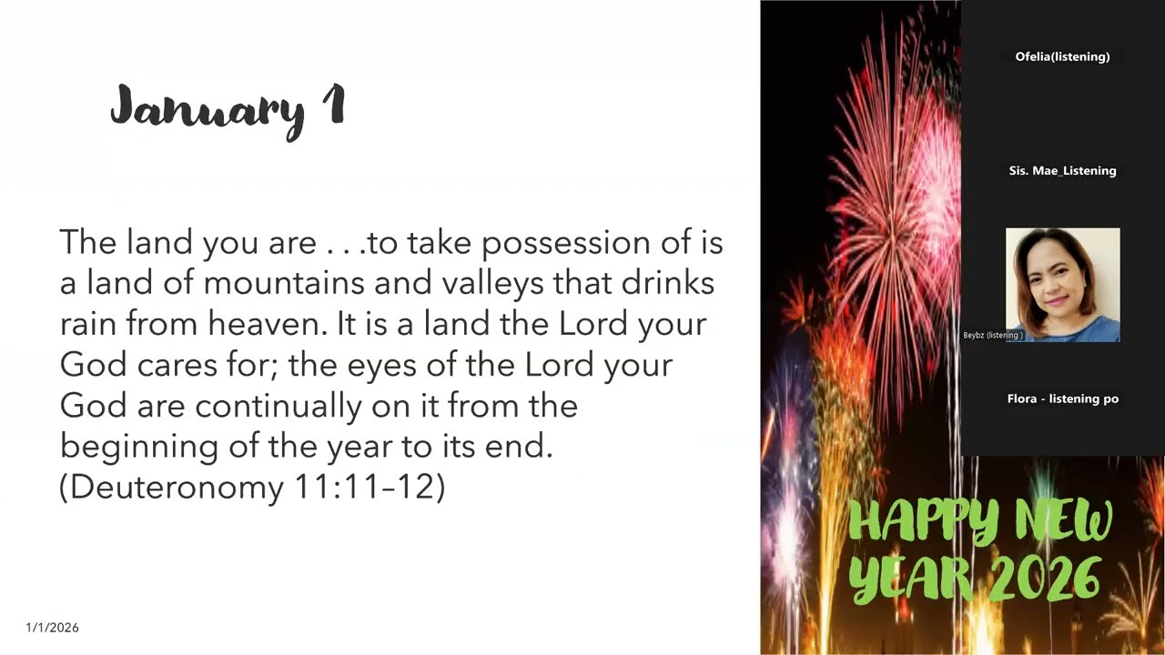 JANUARY 1 / THE BEGINNING | PTR. RORY TOLENTINO