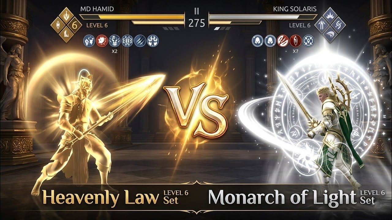 Heavenly Law Set Level 6 vs Monarch of Light set Level 6 Boss Fight: SF3 Dynasty Most powerful Set
