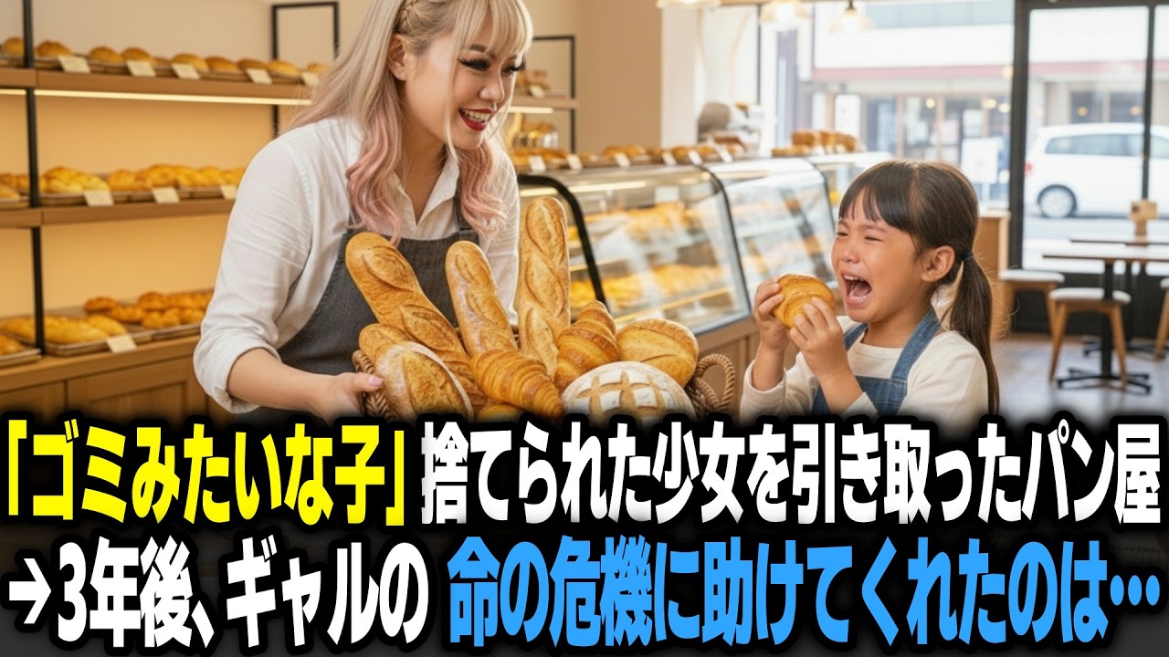 「ゴミみたいな子」と捨てられた少女を引き取ったパン屋のギャル→3年後、ギャル店主の命の危機に助けてくれたのは…