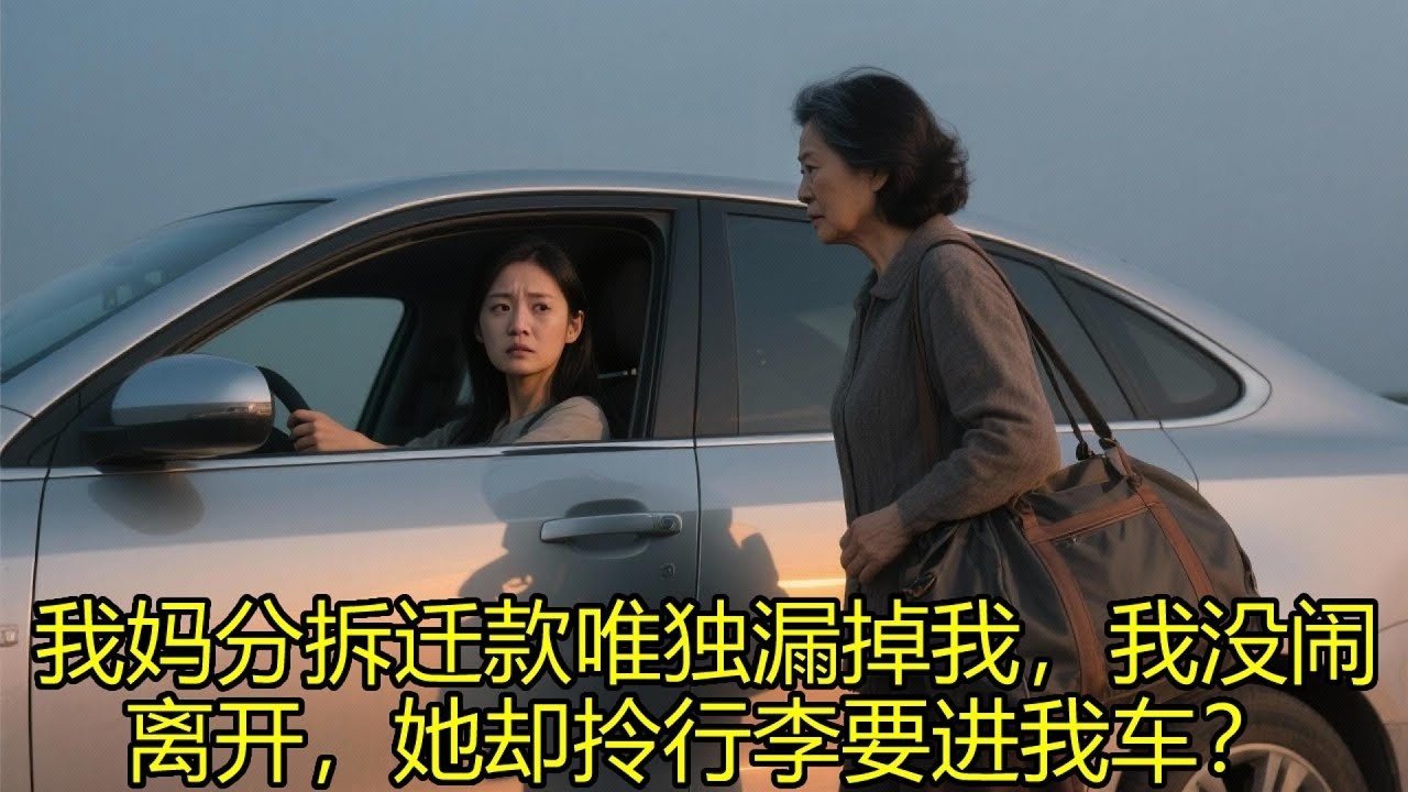 我妈分拆迁款唯独漏掉我，我没闹离开，她却拎行李要上我车    【小镇姑娘】#故事#故事分享#民間故事#台灣#老人