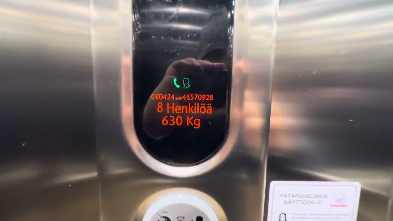 2019 KONE KSS 420 MonoSpace MRL traction elevator @ Isosaarentie 4D, Yliskylä, Helsinki, Finland