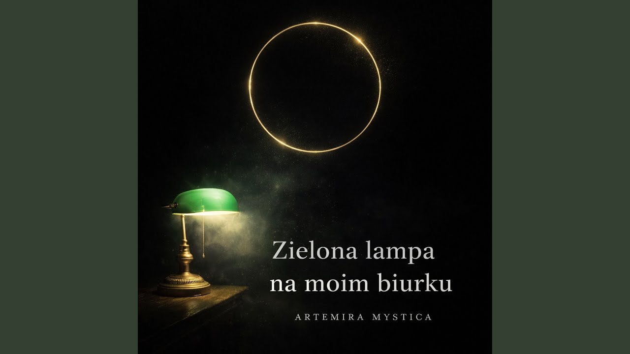 Zielona lampa na moim biurku