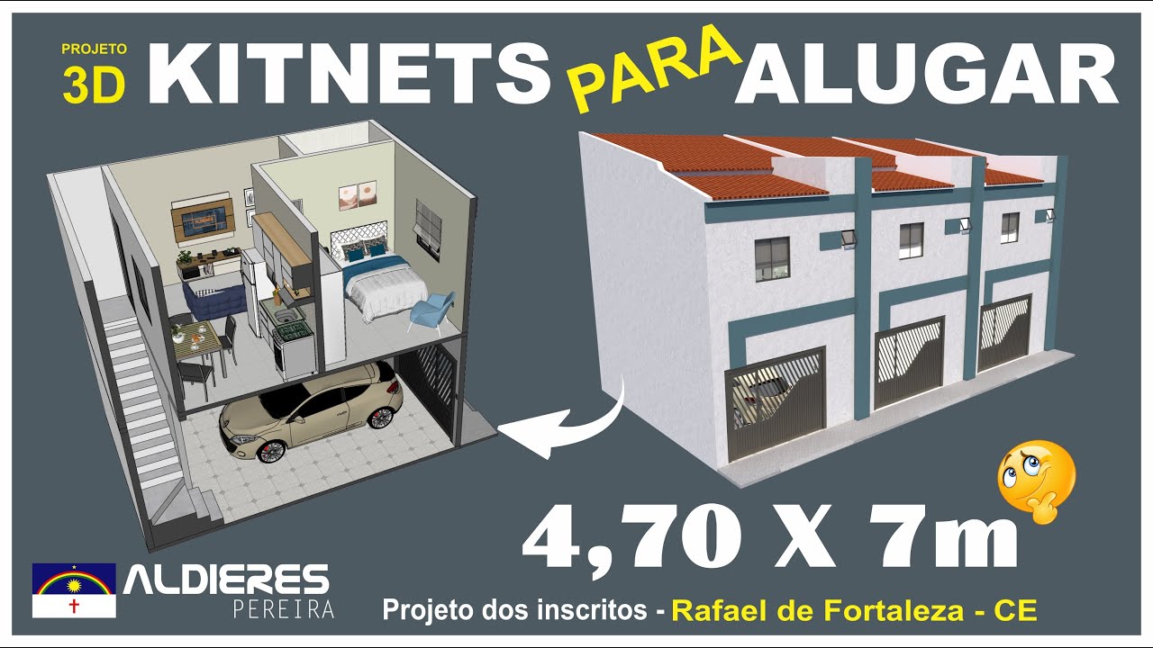 MINI CASAS COM GARAGEM 4,70 X 7 M - AP/27