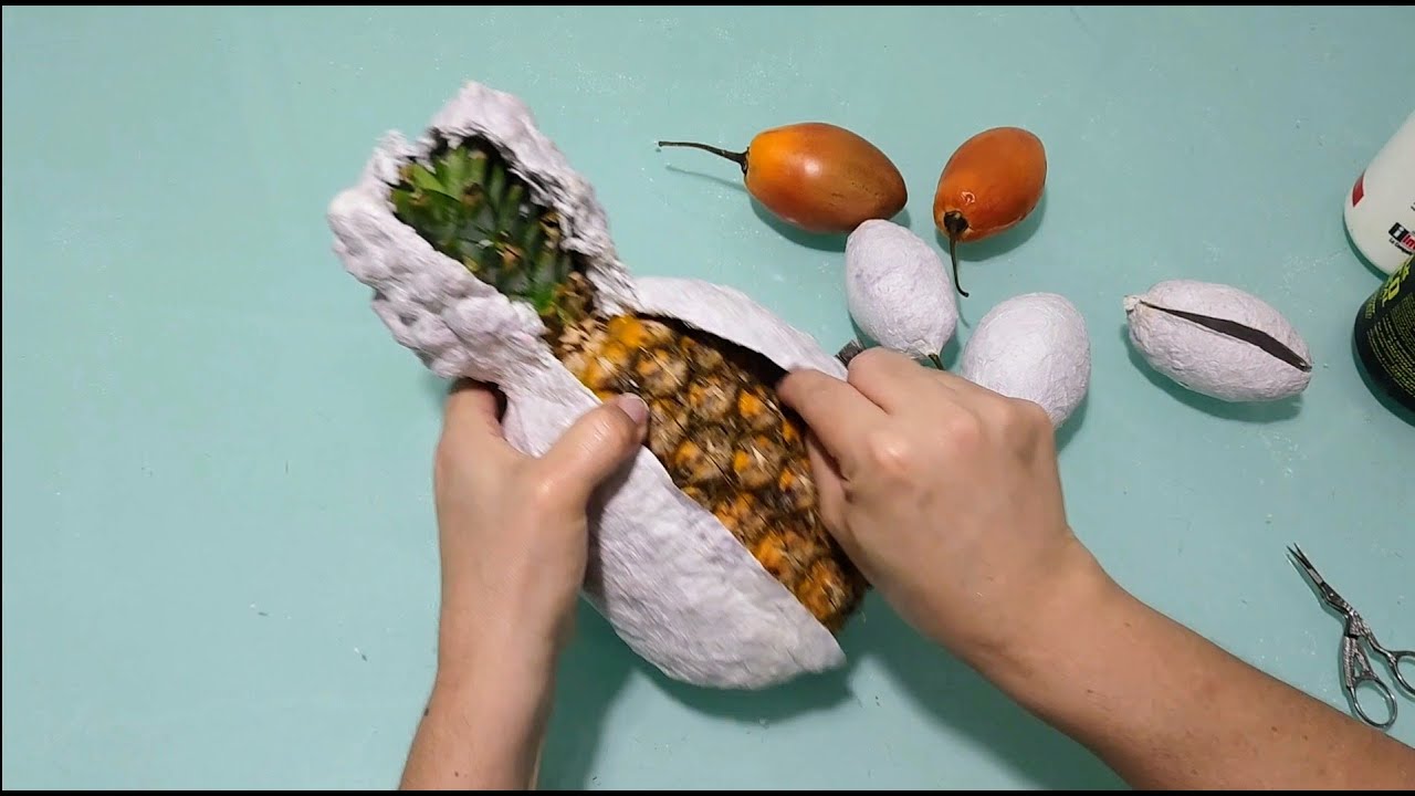 INCREÍBLE que se haga esta piña con papel😱🍍🍅