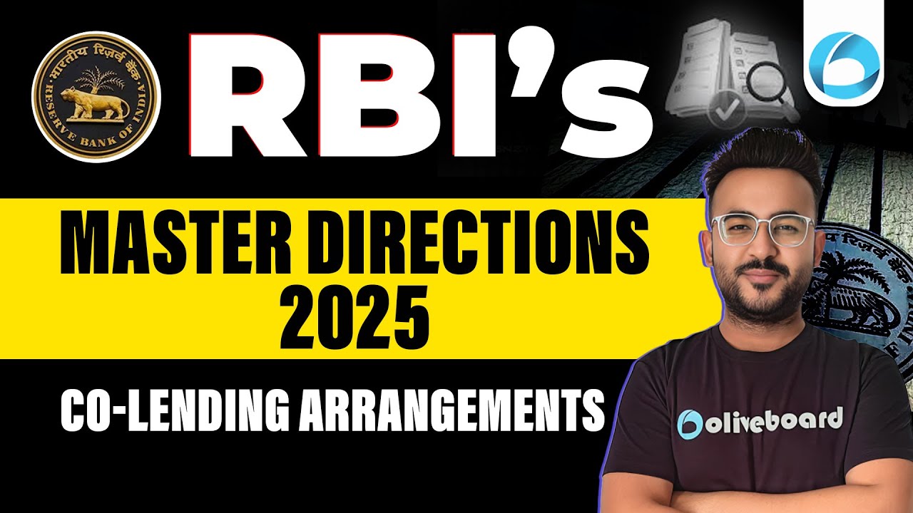 RBI's Master Direction 2025 | Co-Lending Arrangements | Finance Current Affairs | RBI Grade B 2025