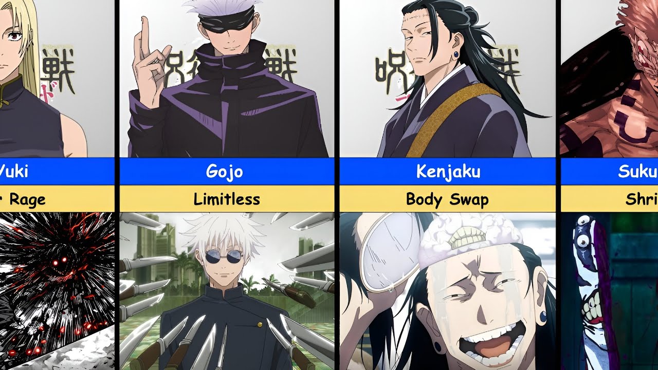 All 65 Cursed Techniques In Jujutsu Kaisen