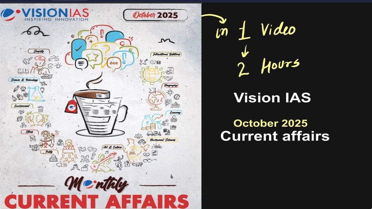 Vision IAS October 2025 monthly magazine polity Current affairs in English | Target UPSC 2026