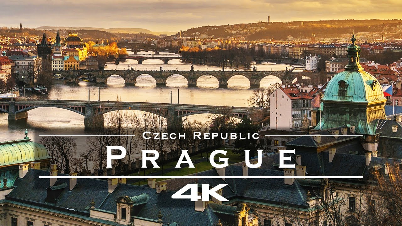 Prague, Czech Republic 🇨🇿 - by drone [4K]