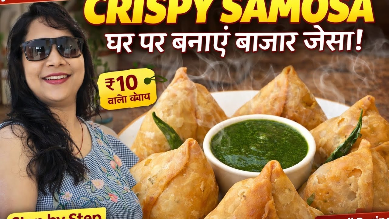 बाज़ार जैसा कुरकुरा समोसा घर पर | #SamosaRecipe #CrispySamosa #GharKaSamosa #IndianSnacks