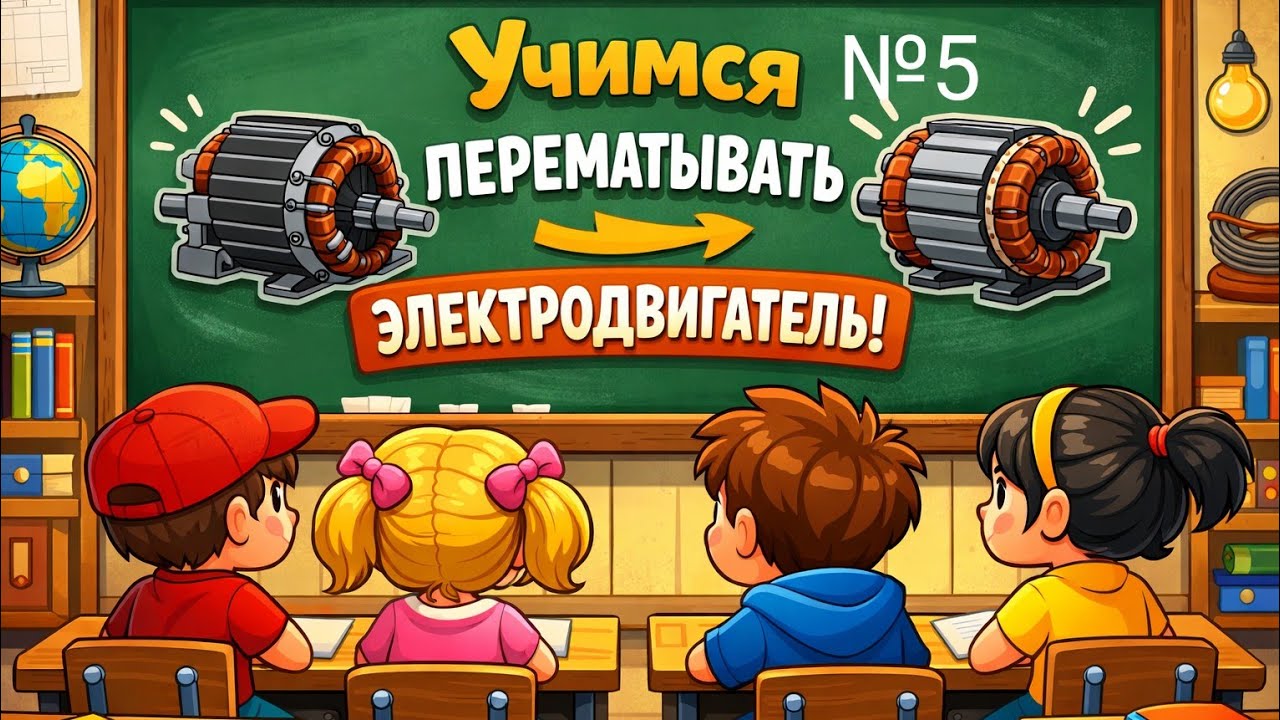 Учимся перематывать электродвигатель своими руками ( часть №5)